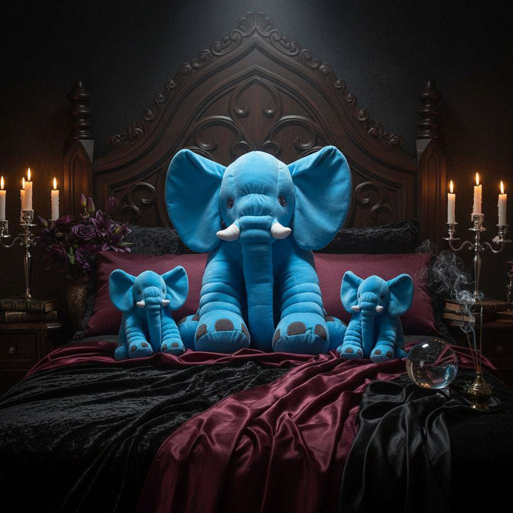 Plush Elephant Toy and Pillow Companion Sorceress Sanctuary