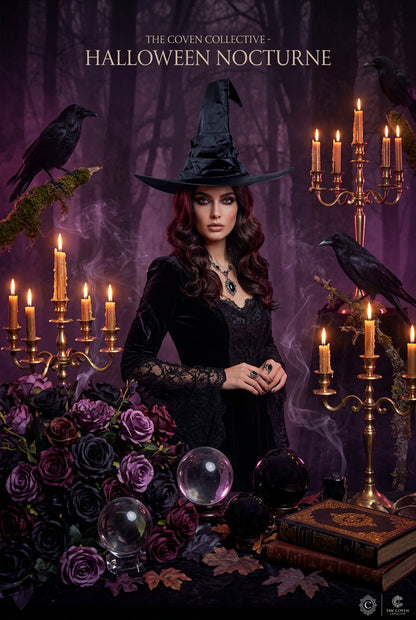 Curved Black Pleated Witch Hat for Halloween Sorceress Sanctuary