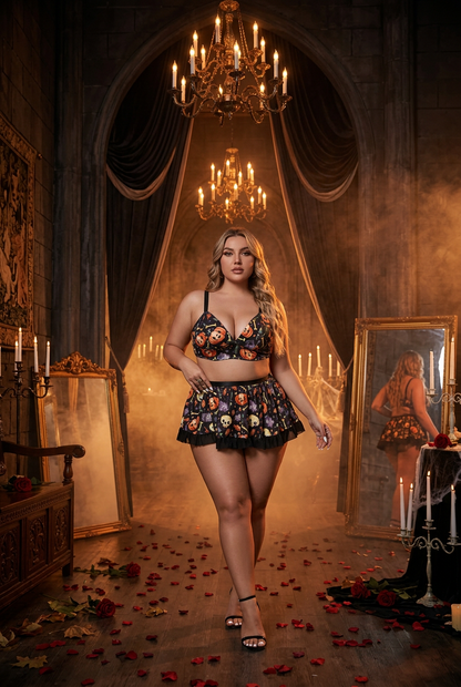 Plump Girls Halloween Maid Costume Uniform Lingerie Sorceress Sanctuary