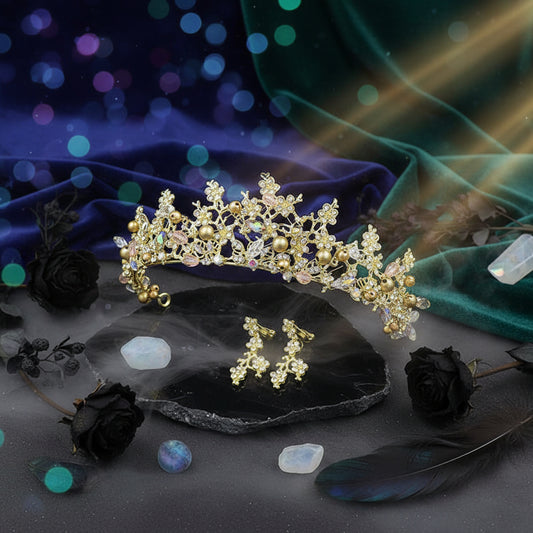 Baroque Crown Gold Headband Bridal Hair Accessory Sorceress Sanctuary