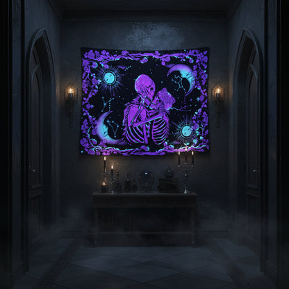 Fluorescent Tapestry for Home Decor and Rooms Sorceress Sanctuary