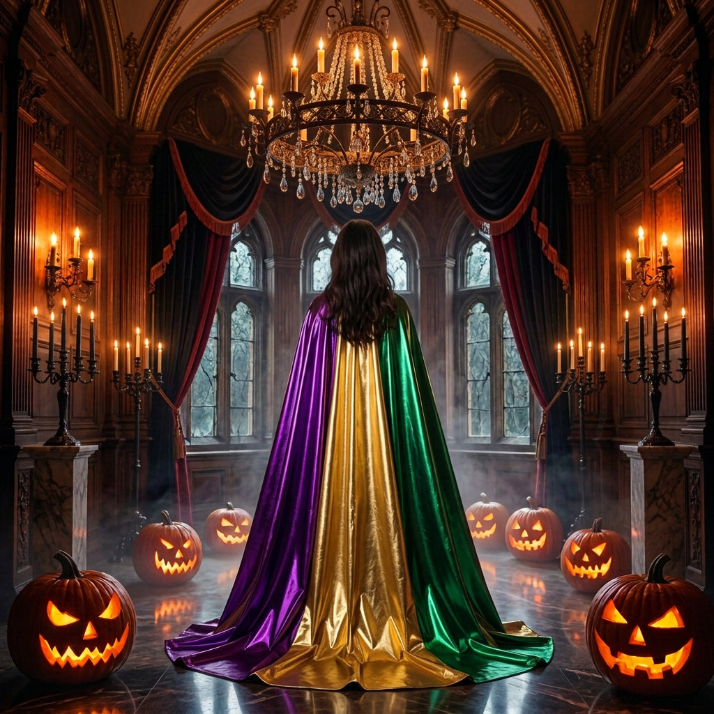 Vintage Mesh Hooded Cape, view 5