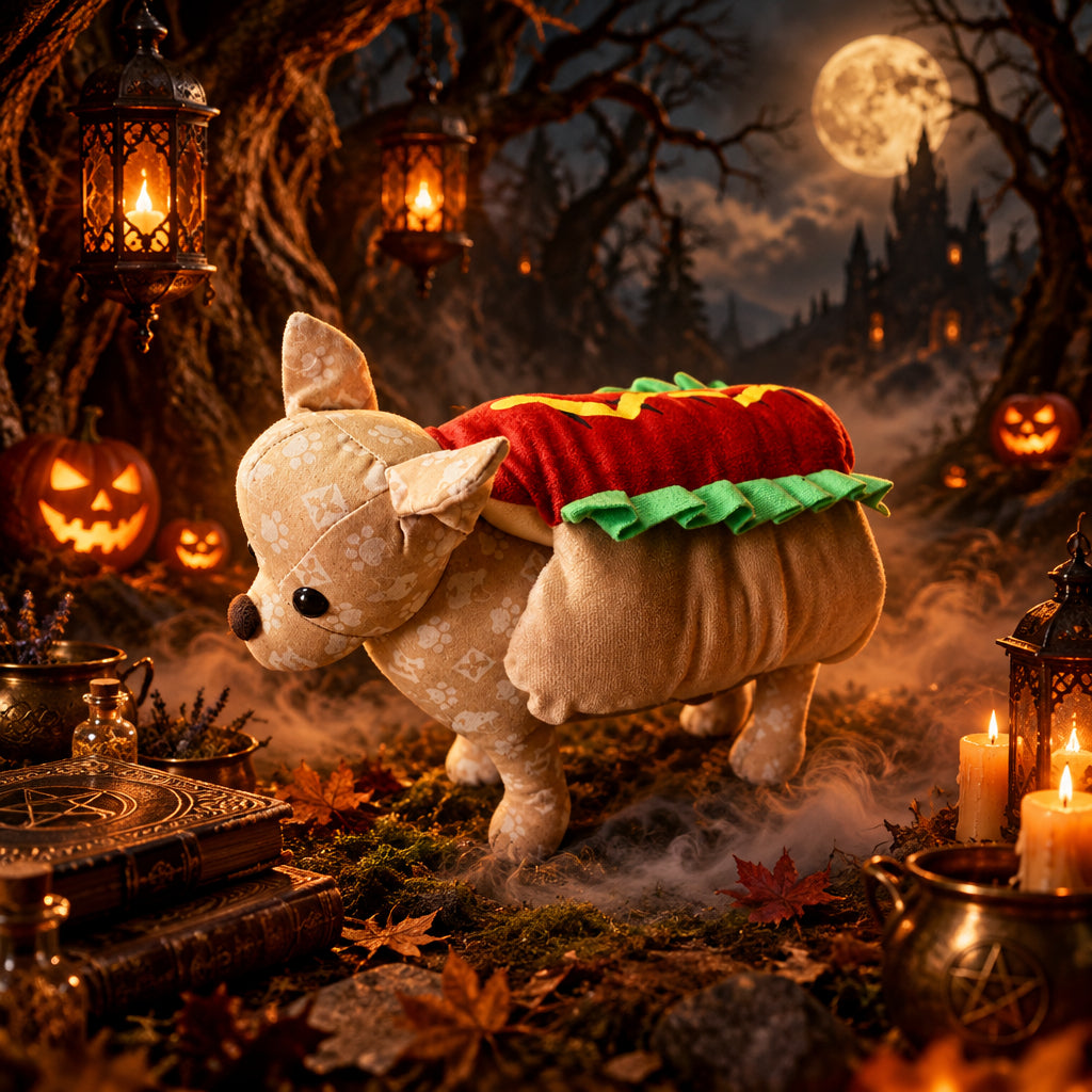 Halloween Dog Costume, size and scale reference