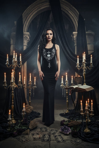Halloween Skull Digital Print Tank Top, Breathable Fit Sorceress Sanctuary