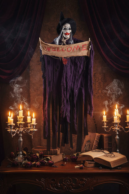 Electric Resin Skull for Halloween Decoration Sorceress Sanctuary