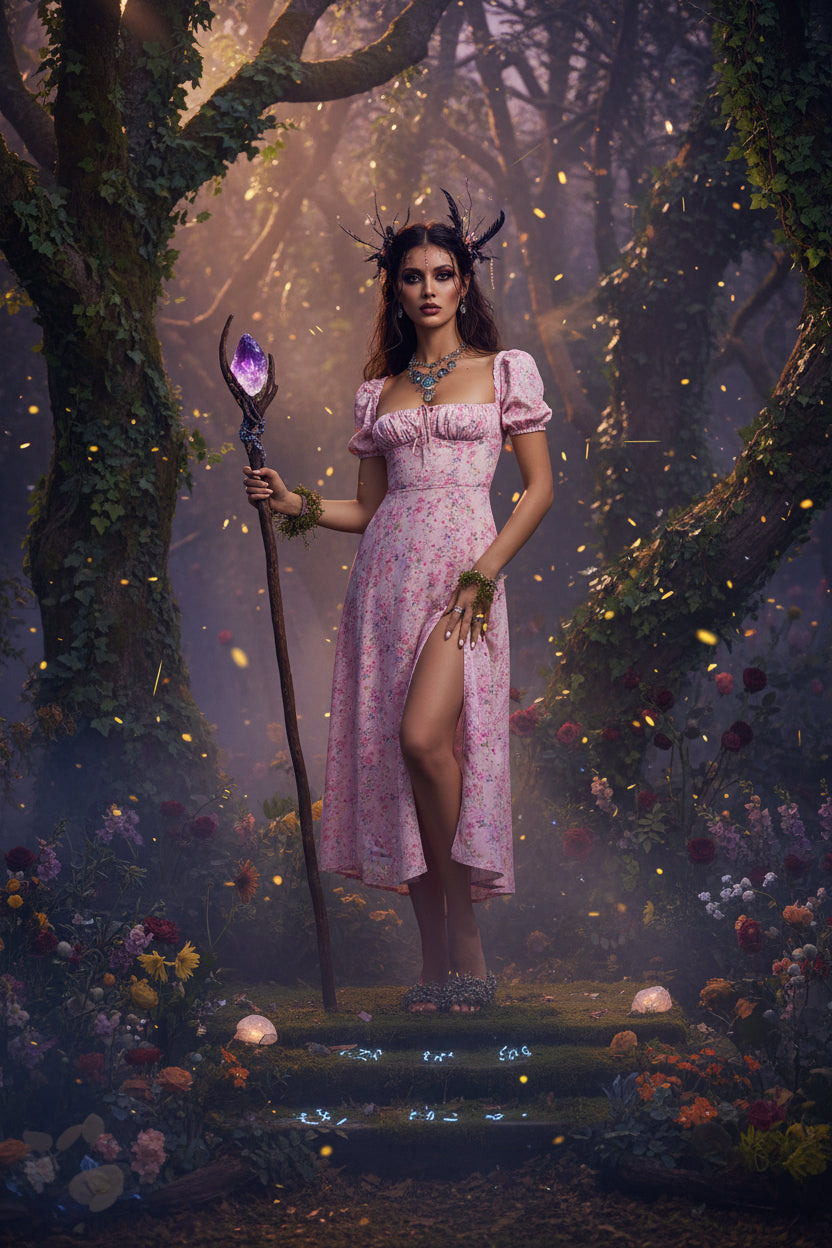 2023 Spring New Women's Floral Backless Dress Sorceress Sanctuary