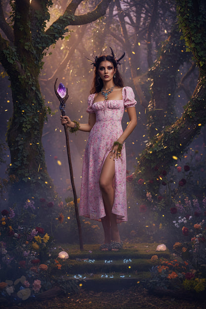 2023 Spring New Women's Floral Backless Dress Sorceress Sanctuary