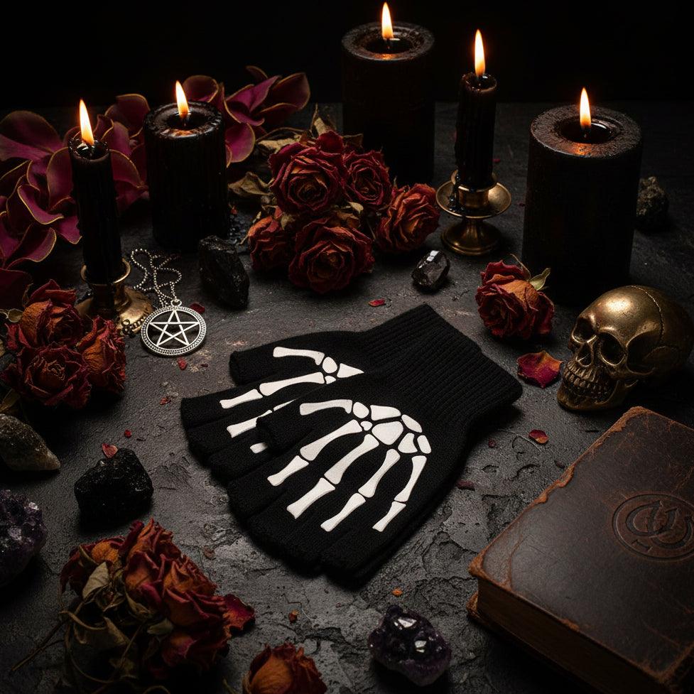 Skeleton Cycling Half-Finger Gloves with Grip Sorceress Sanctuary