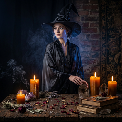Pleated Satin Witch Hat