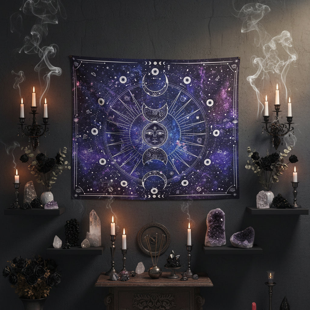 Celestial Space Tapestry Wall Hanging (1 Piece) Sorceress Sanctuary