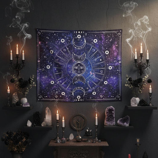 Celestial Space Tapestry Wall Hanging (1 Piece) Sorceress Sanctuary