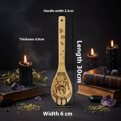 Spooky Spoon Set - Sorceress Sanctuary Bamboo, Devil series / Bamboo spoon 5 pieces set-Bamboo, Carved / Carved Ghost Bridge-Bamboo, Carved / Carved Frog Devil Figure-Bamboo, Carved / Carved Long Leg Devil Figure-Bamboo, Carved / Carved Female Devil Figure