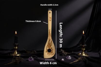 Spooky Spoon Set - Sorceress Sanctuary Bamboo, Devil series / Bamboo spoon 5 pieces set-Bamboo, Carved / Carved Ghost Bridge-Bamboo, Carved / Carved Frog Devil Figure-Bamboo, Carved / Carved Long Leg Devil Figure-Bamboo, Carved / Carved Female Devil Figure