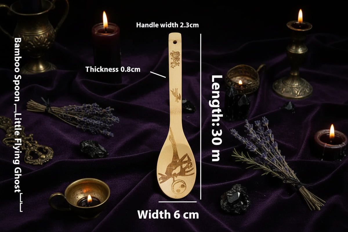 Spooky Spoon Set - Sorceress Sanctuary Bamboo, Devil series / Bamboo spoon 5 pieces set-Bamboo, Carved / Carved Ghost Bridge-Bamboo, Carved / Carved Frog Devil Figure-Bamboo, Carved / Carved Long Leg Devil Figure-Bamboo, Carved / Carved Female Devil Figure