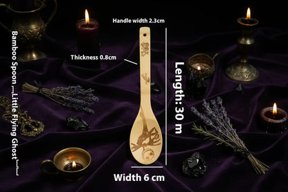 Spooky Spoon Set - Sorceress Sanctuary Bamboo, Devil series / Bamboo spoon 5 pieces set-Bamboo, Carved / Carved Ghost Bridge-Bamboo, Carved / Carved Frog Devil Figure-Bamboo, Carved / Carved Long Leg Devil Figure-Bamboo, Carved / Carved Female Devil Figure