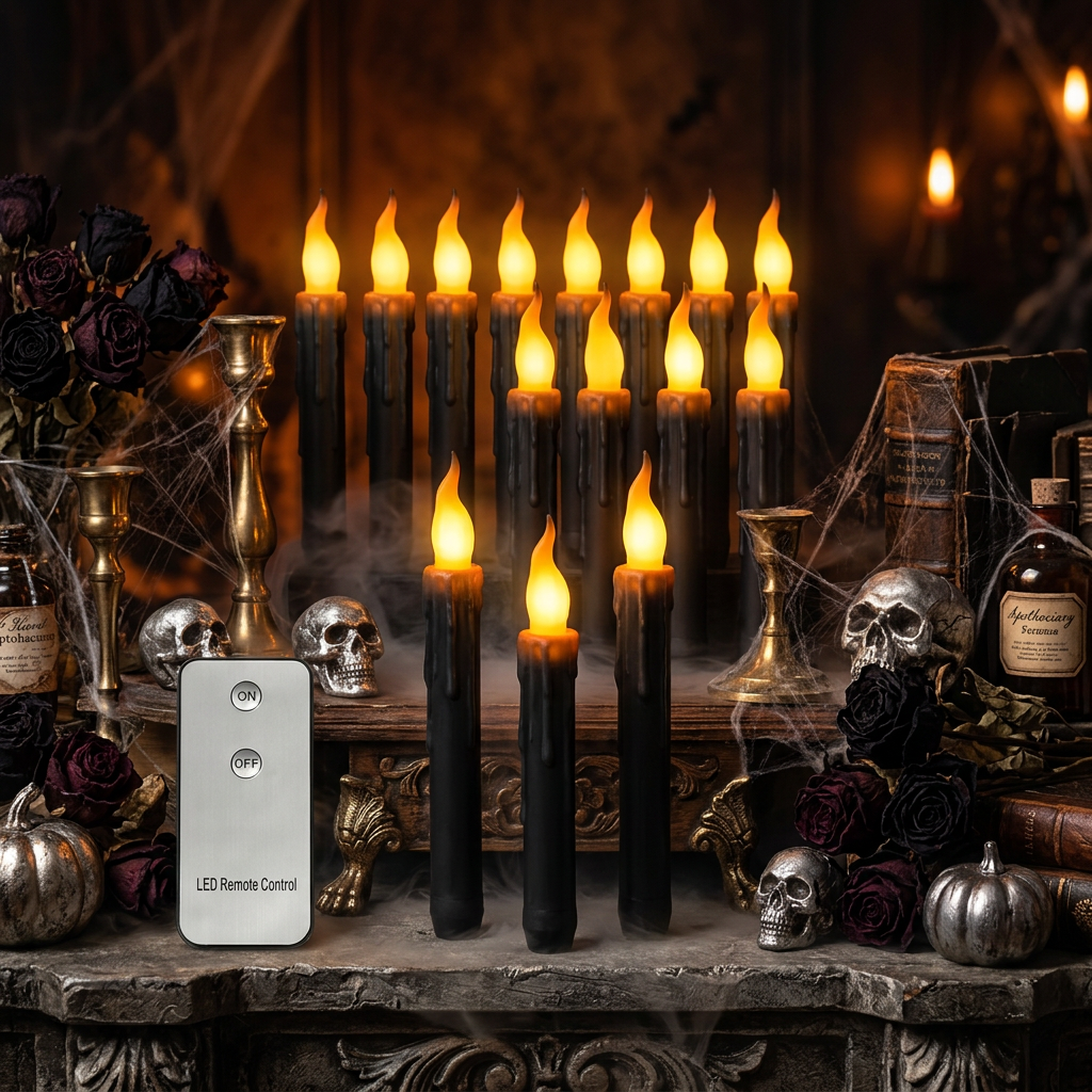 Flameless Altar Taper Candles, view 2