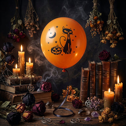 Halloween Skull Black Balloons (Set of Halloween Balloons) Sorceress Sanctuary