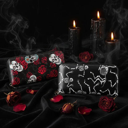Colorful Skull Print Women's Long Clutch Wallet Sorceress Sanctuary