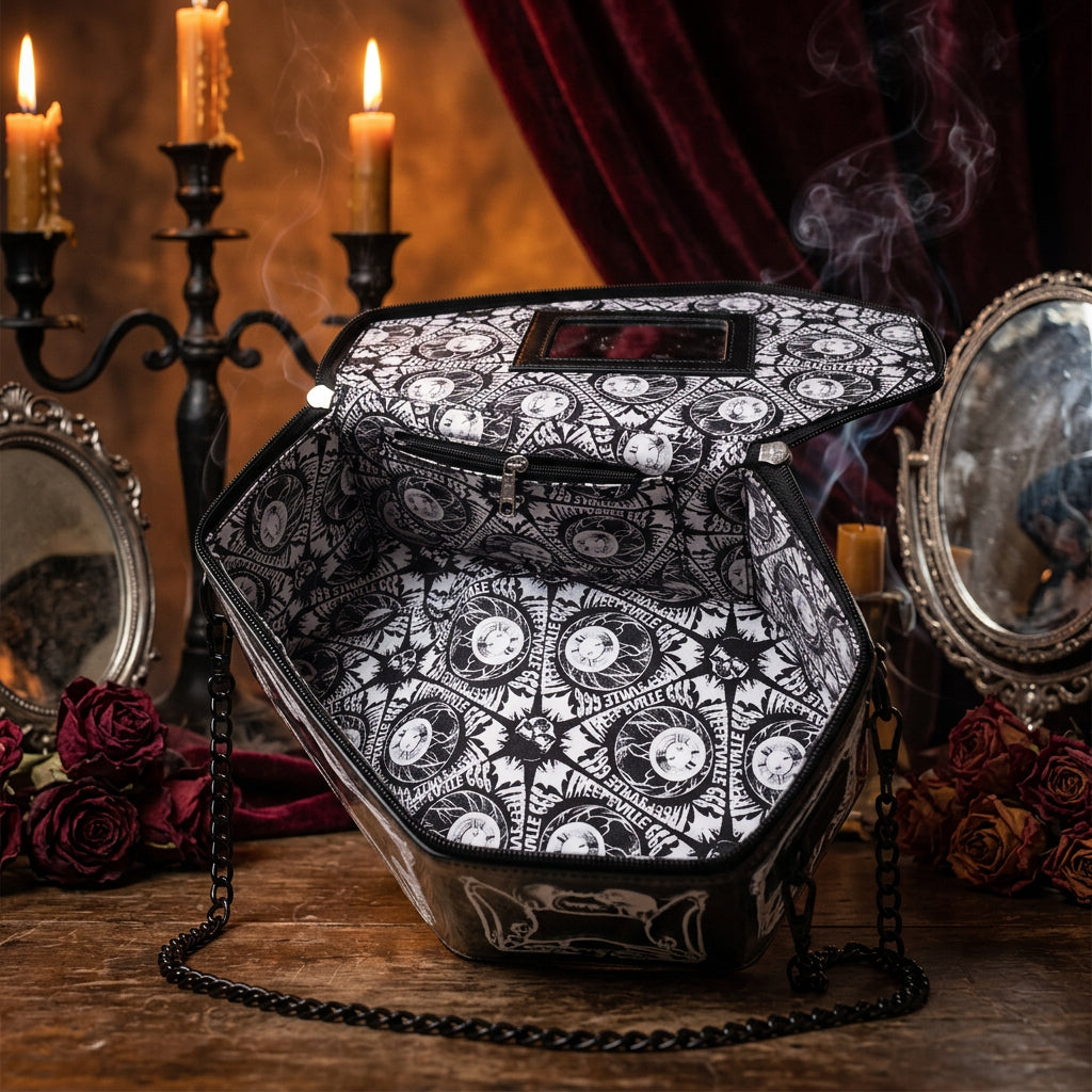 Skull and Bat Shoulder Bag