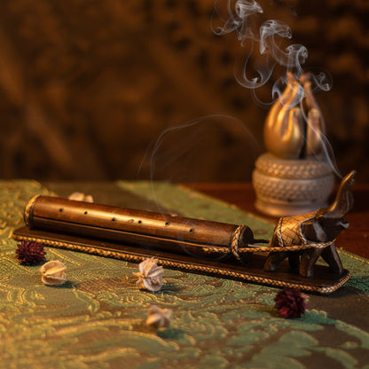 Incense Burner with Bamboo Stick Holder for Altars Sorceress Sanctuary