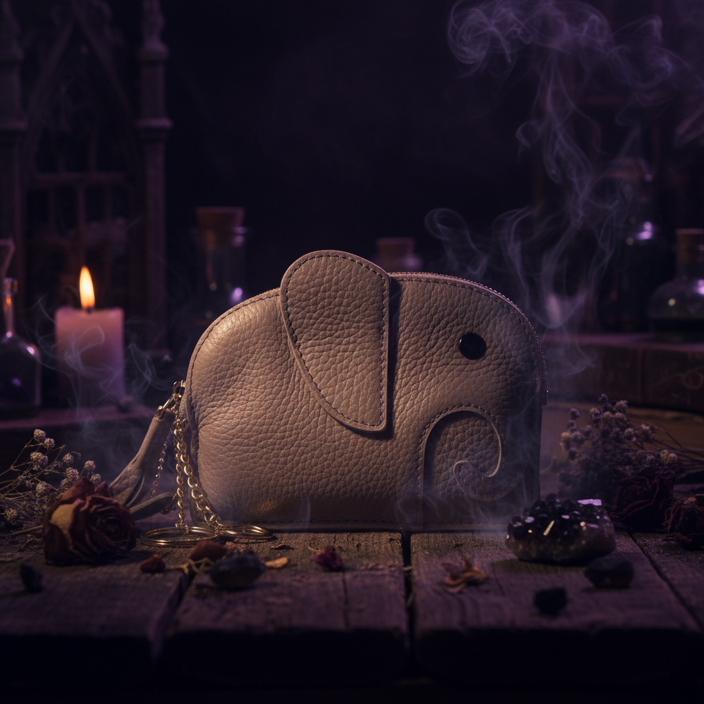Cute Mini Genuine Leather Elephant Coin Purse Sorceress Sanctuary