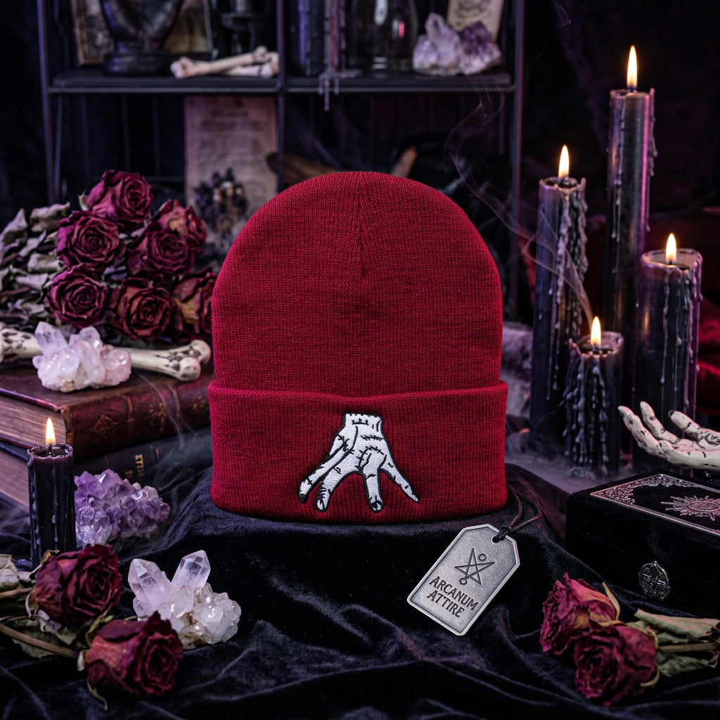 Embroidered Knitted Hip-Hop Beanie for Halloween Sorceress Sanctuary