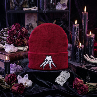 Embroidered Knitted Hip-Hop Beanie for Halloween Sorceress Sanctuary