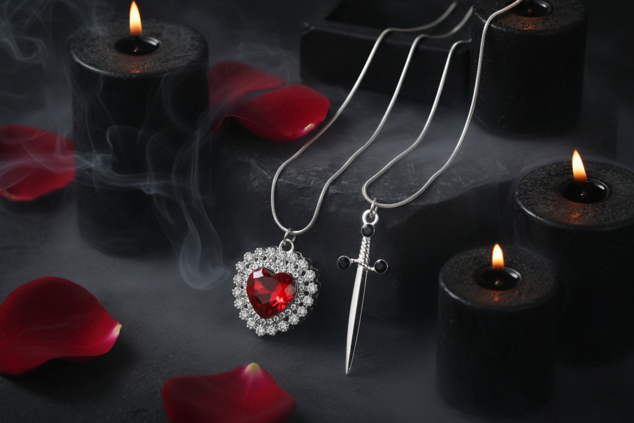 Heart Diamond Love Pendant Sorceress Sanctuary