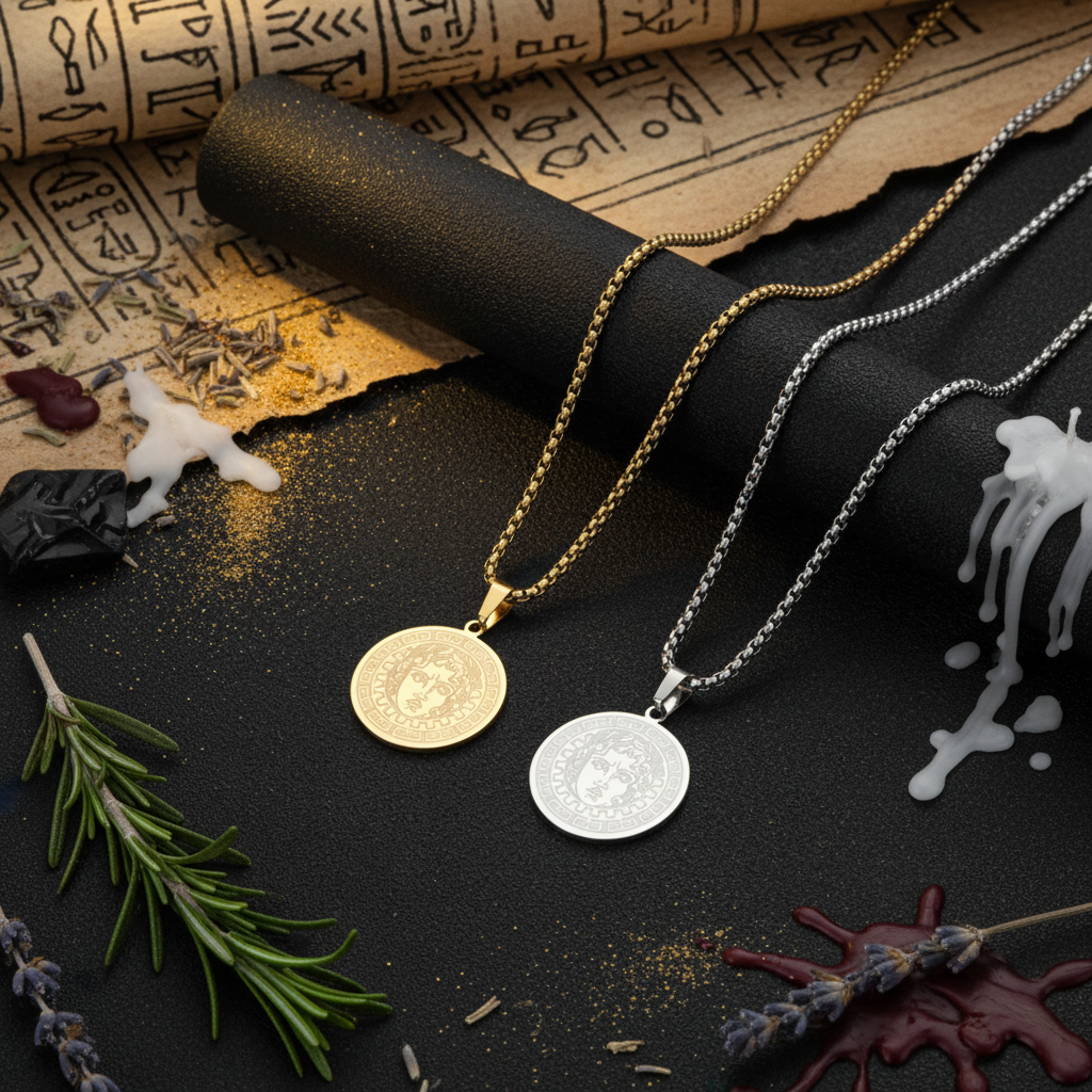 Stainless Steel Apollo Sun God Gold-Plated Pendant Necklace Sorceress Sanctuary