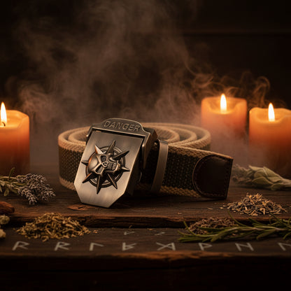 Men's Skull Automatic Buckle Canvas Belt (Wholesale) Sorceress Sanctuary