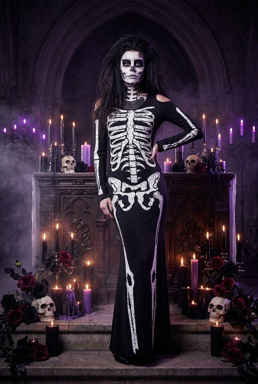 2020 Women's Skeleton Costume for Halloween Parties Sorceress Sanctuary