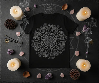 GxxH Plus Size Men's T-Shirt with Elephant Print Sorceress Sanctuary