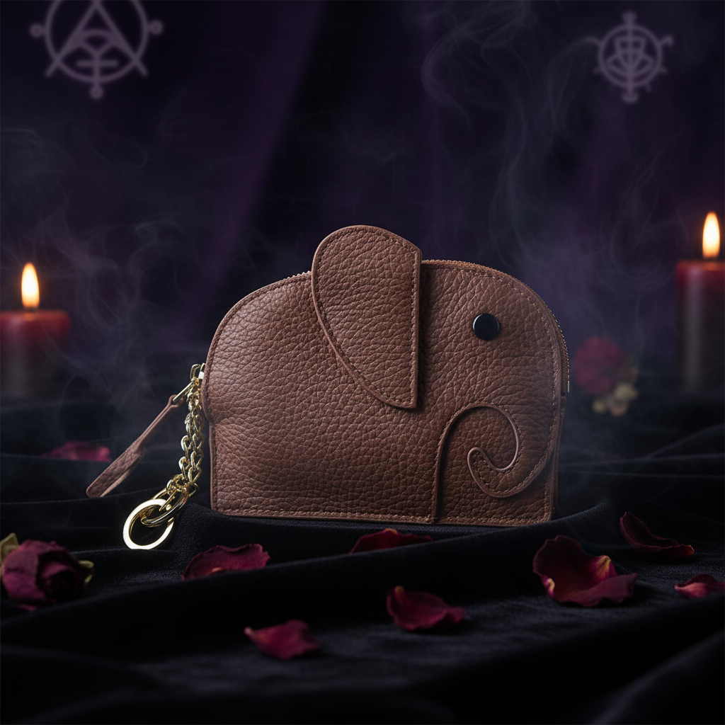 Cute Mini Genuine Leather Elephant Coin Purse Sorceress Sanctuary