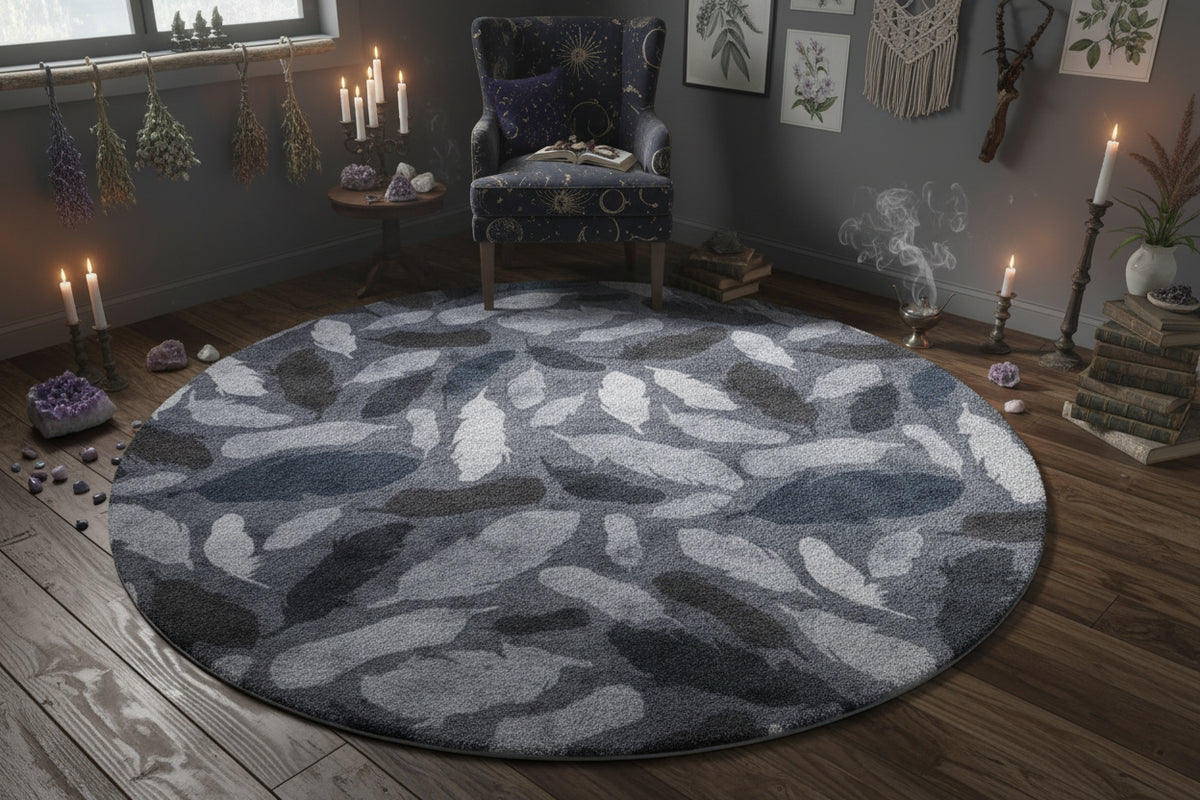 Wiccan Nordic Carpet - Sorceress Sanctuary Black and White geometry / 180 * 180cm (Crystal Velvet)-Black and White geometry / 80 * 80cm (Crystal Velvet)-Black and White geometry / 200 * 200cm (Crystal Velvet)-Extremely dark gray / 100 * 100CM (Crystal Velvet)-Black and White geometry / 60 * 60cm (Crystal Velvet)