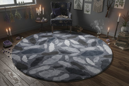 Wiccan Nordic Carpet - Sorceress Sanctuary Black and White geometry / 180 * 180cm (Crystal Velvet)-Black and White geometry / 80 * 80cm (Crystal Velvet)-Black and White geometry / 200 * 200cm (Crystal Velvet)-Extremely dark gray / 100 * 100CM (Crystal Velvet)-Black and White geometry / 60 * 60cm (Crystal Velvet)