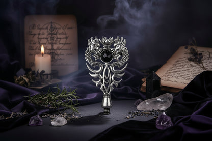 Wax Seal Set - Sorceress Sanctuary AS316 ancient Golden Bell orchid handle (without Seal head)-AS316 ancient silver purple orchid handle (excluding seal head)-AS317 Pearl cloud upper handle white (not including seal head)-AS317 Pearl cloud upper handle Blue (excluding seal head)-AS317 Pearl cloud upper handle dark green (excluding seal head)