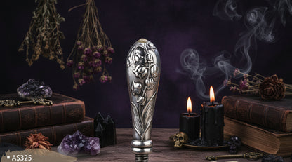 Wax Seal Set - Sorceress Sanctuary AS316 ancient Golden Bell orchid handle (without Seal head)-AS316 ancient silver purple orchid handle (excluding seal head)-AS317 Pearl cloud upper handle white (not including seal head)-AS317 Pearl cloud upper handle Blue (excluding seal head)-AS317 Pearl cloud upper handle dark green (excluding seal head)