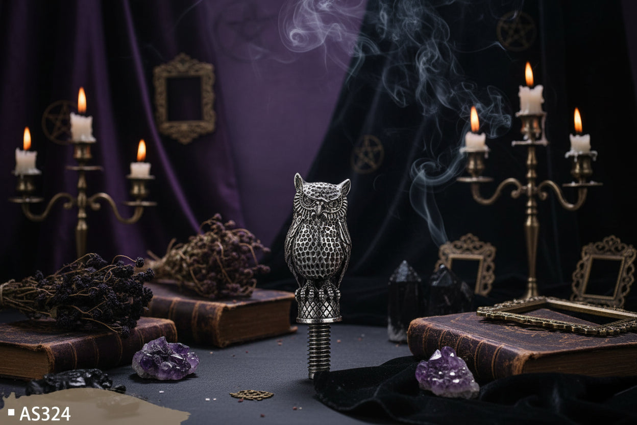 Wax Seal Set - Sorceress Sanctuary AS316 ancient Golden Bell orchid handle (without Seal head)-AS316 ancient silver purple orchid handle (excluding seal head)-AS317 Pearl cloud upper handle white (not including seal head)-AS317 Pearl cloud upper handle Blue (excluding seal head)-AS317 Pearl cloud upper handle dark green (excluding seal head)