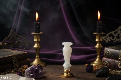 Wax Seal Set - Sorceress Sanctuary AS316 ancient Golden Bell orchid handle (without Seal head)-AS316 ancient silver purple orchid handle (excluding seal head)-AS317 Pearl cloud upper handle white (not including seal head)-AS317 Pearl cloud upper handle Blue (excluding seal head)-AS317 Pearl cloud upper handle dark green (excluding seal head)