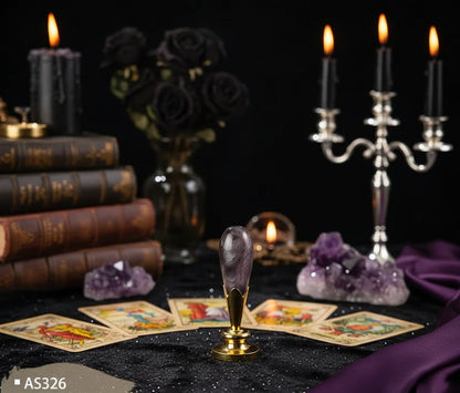 Wax Seal Set - Sorceress Sanctuary AS316 ancient Golden Bell orchid handle (without Seal head)-AS316 ancient silver purple orchid handle (excluding seal head)-AS317 Pearl cloud upper handle white (not including seal head)-AS317 Pearl cloud upper handle Blue (excluding seal head)-AS317 Pearl cloud upper handle dark green (excluding seal head)