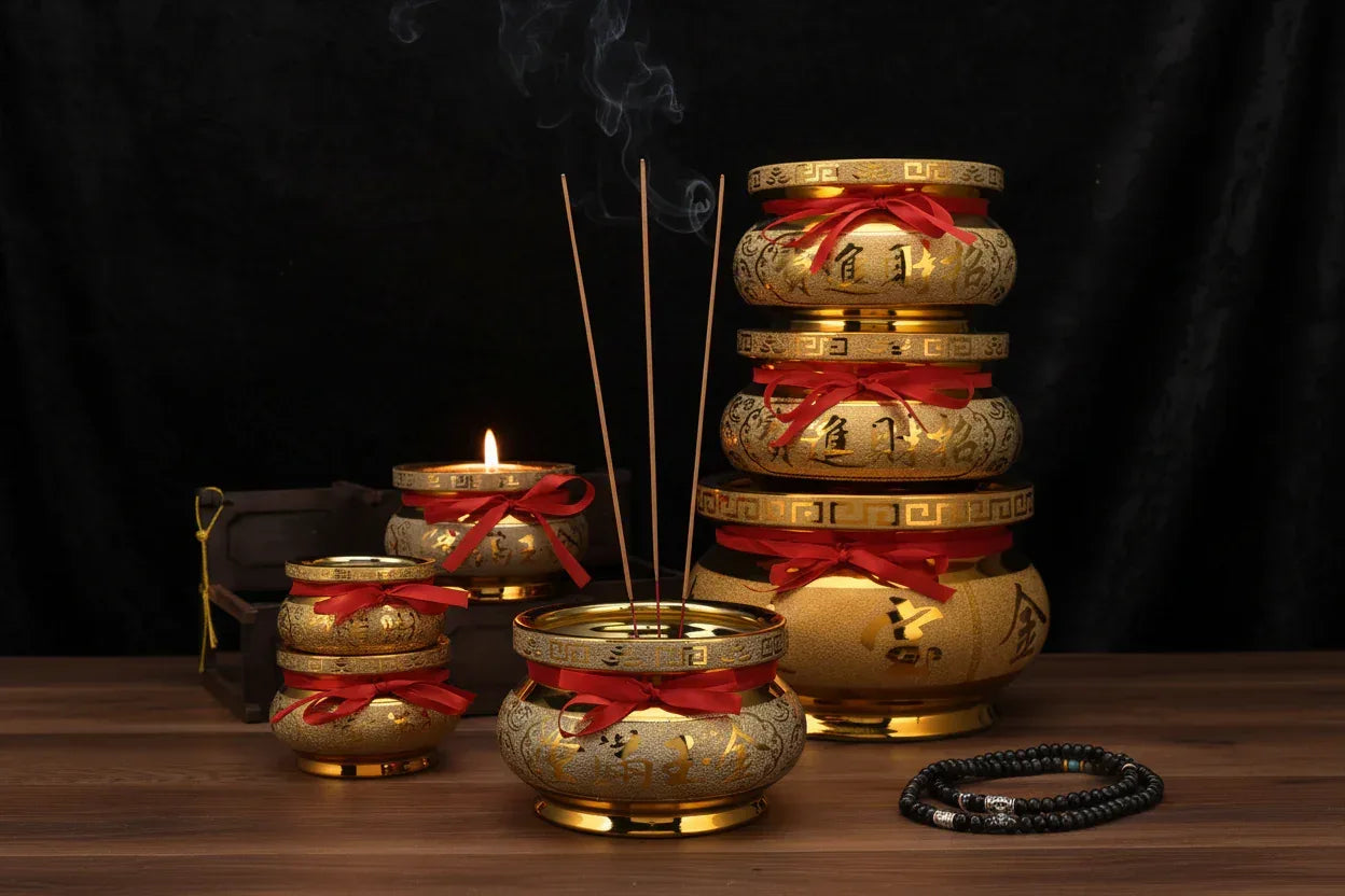 Sacred Incense Burner - Sorceress Sanctuary Special for sand incense burner [about 500g of sand]]-Special for sand incense burner [about 100g of sand]]-3.5 inches/sand gold Lucky (100/box)-4 inches/sand gold Lucky (64/box)-7 inches/Shajin Lucky (24 PCs/box)