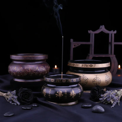 Sacred Incense Burner - Sorceress Sanctuary Special for sand incense burner [about 500g of sand]]-Special for sand incense burner [about 100g of sand]]-3.5 inches/sand gold Lucky (100/box)-4 inches/sand gold Lucky (64/box)-7 inches/Shajin Lucky (24 PCs/box)