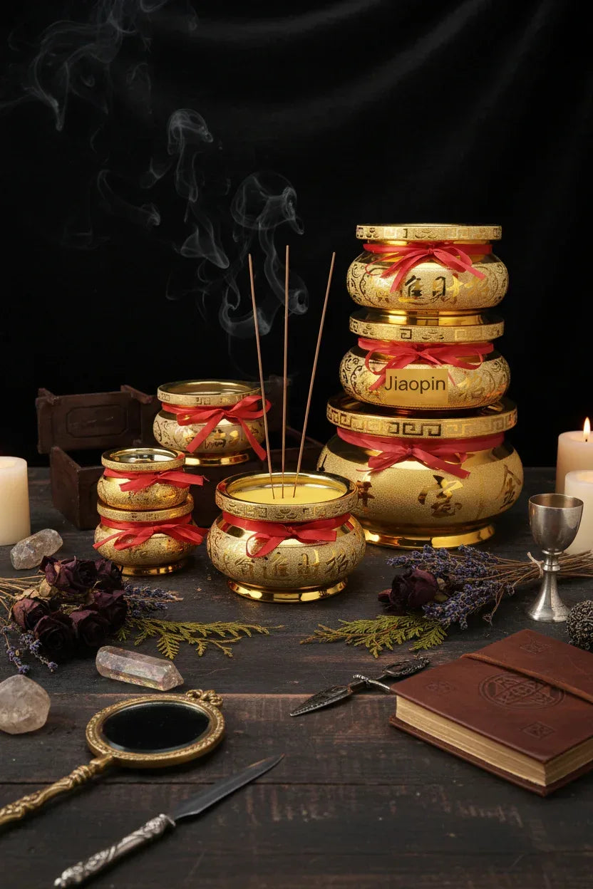 Sacred Incense Burner - Sorceress Sanctuary Special for sand incense burner [about 500g of sand]]-Special for sand incense burner [about 100g of sand]]-3.5 inches/sand gold Lucky (100/box)-4 inches/sand gold Lucky (64/box)-7 inches/Shajin Lucky (24 PCs/box)