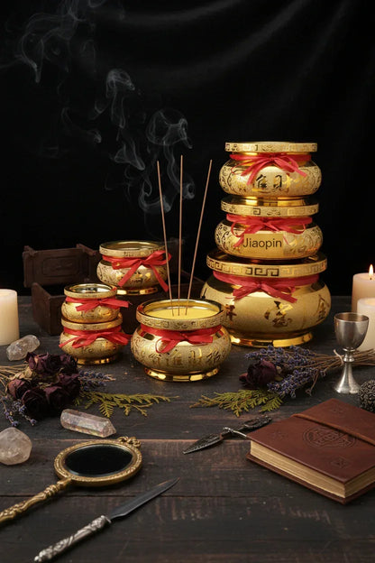 Sacred Incense Burner - Sorceress Sanctuary Special for sand incense burner [about 500g of sand]]-Special for sand incense burner [about 100g of sand]]-3.5 inches/sand gold Lucky (100/box)-4 inches/sand gold Lucky (64/box)-7 inches/Shajin Lucky (24 PCs/box)