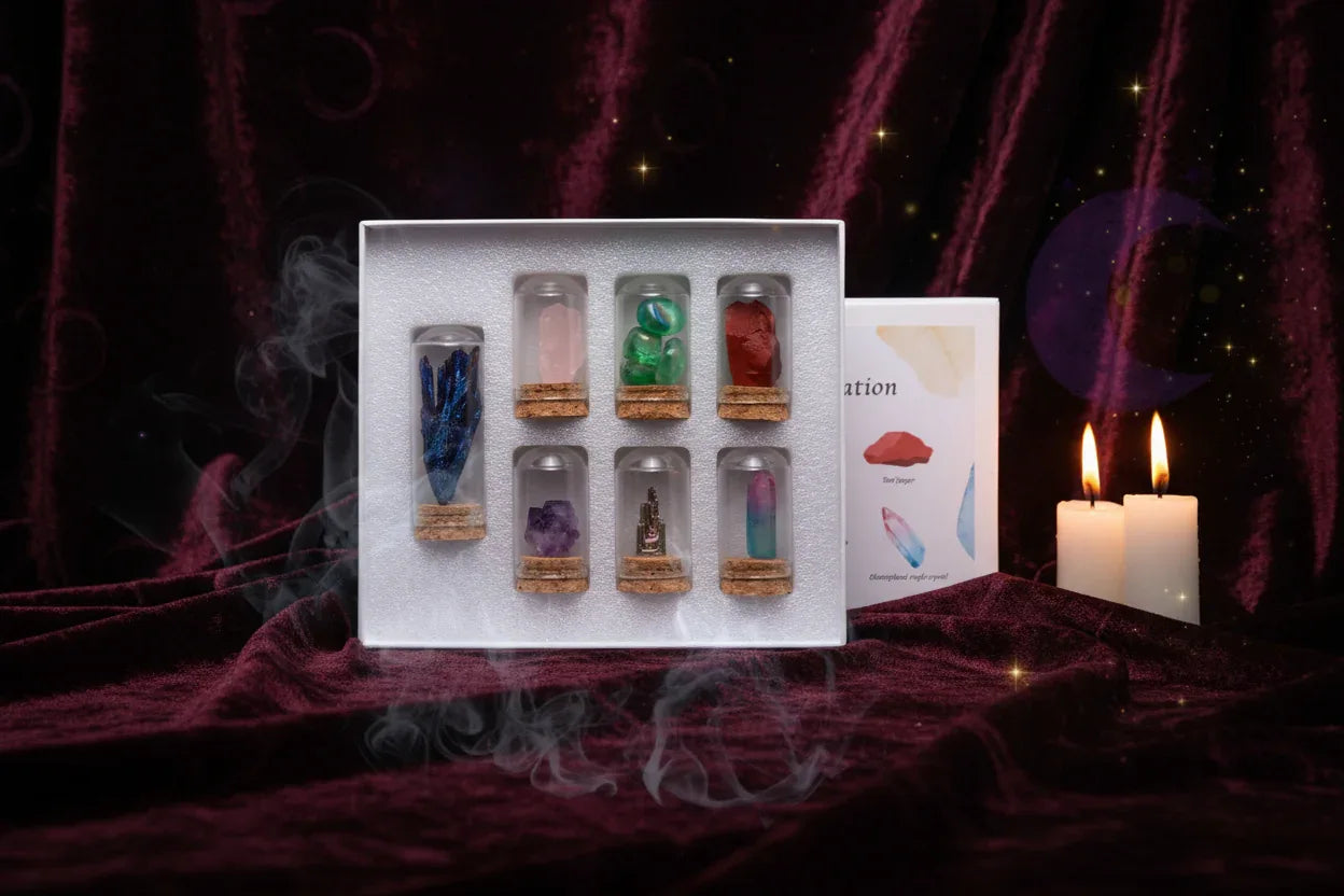 Stone Cosmos Kit - Sorceress Sanctuary 12 kinds of gypsum raw stone mineral label wooden box-25 kinds of mining label boxes (wooden box)-25 types of mining logo boxes (wooden box skylight type)-25 kinds of gypsum raw stone mine label wooden box skylight